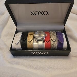 NWT XOXO Watch Set with 7 Interchangeable Straps